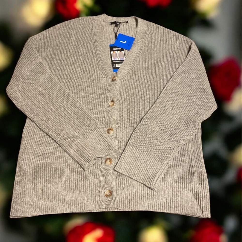 Hudson Jeans Women's Gray V-Neck Cardigan